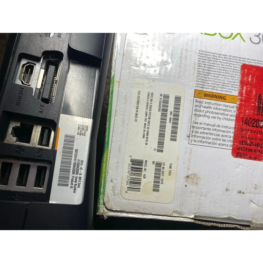 Microsoft Xbox 360 Slim Console 250GB Black - Tested - In Box Matching Serials